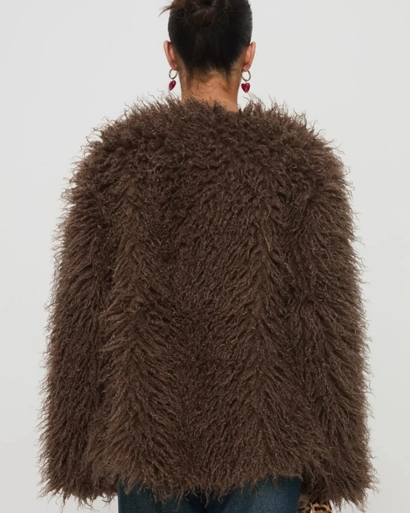Manteau en fausse fourrure Sabine
