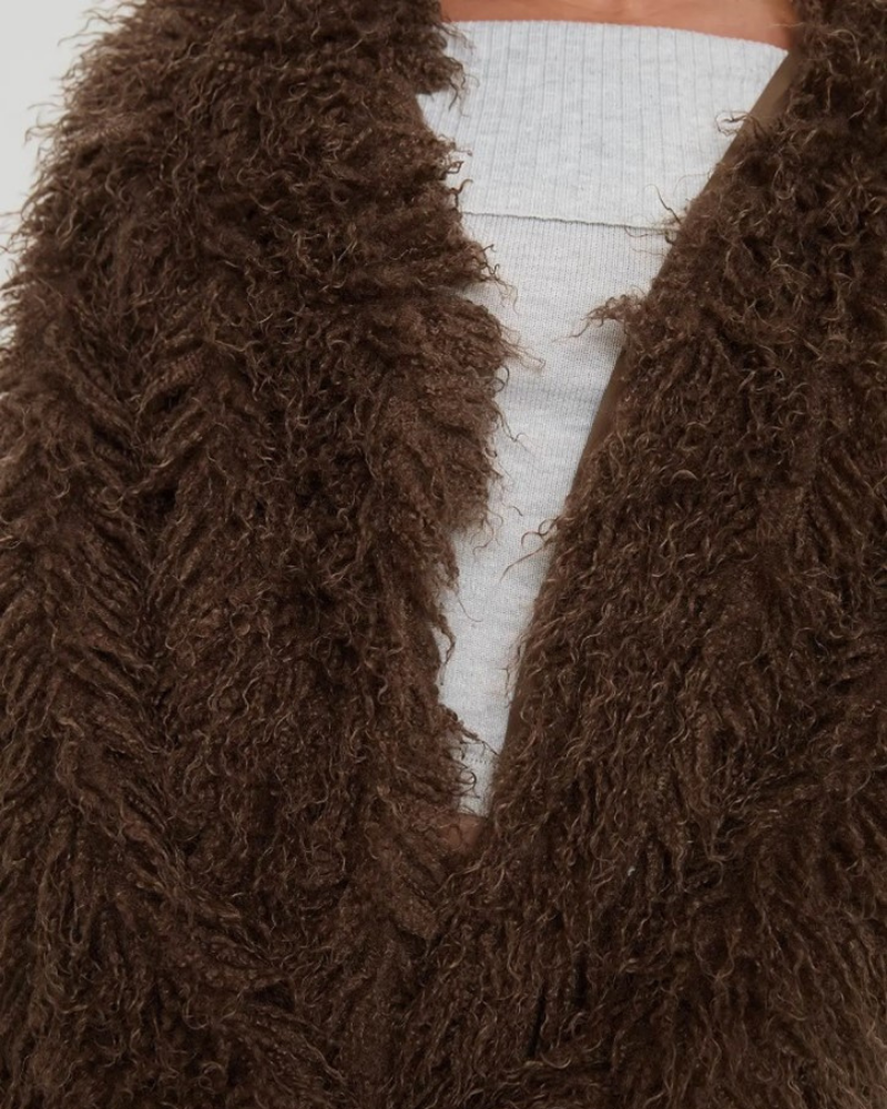 Manteau en fausse fourrure Sabine