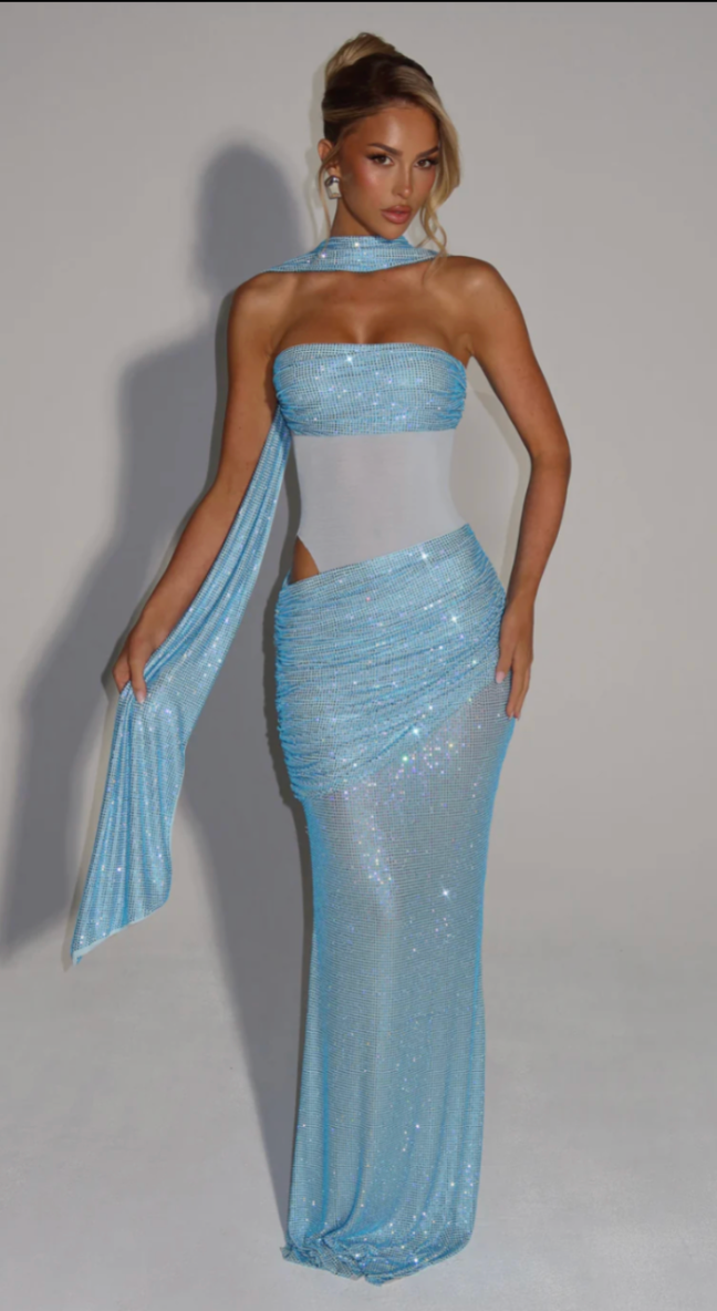 Robe longue Céleste