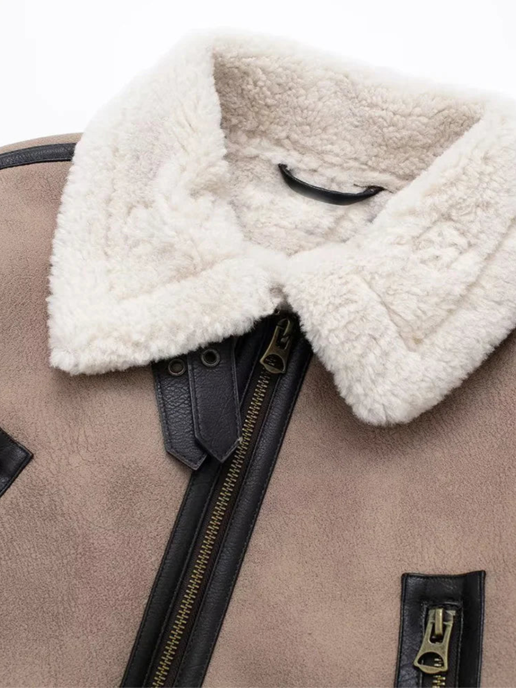 Veste tendance Zoé en fausse fourrure peau lainée
