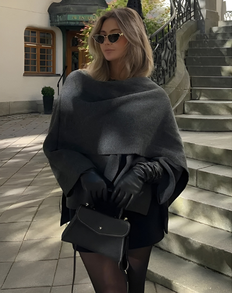 Manteau oversize à châle Margaux