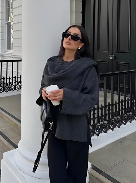 Manteau oversize à châle Margaux