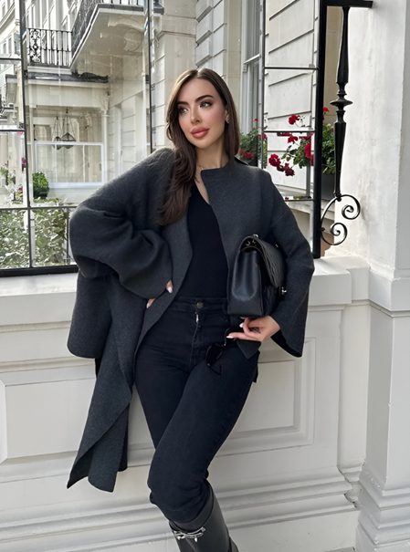 Manteau oversize à châle Margaux
