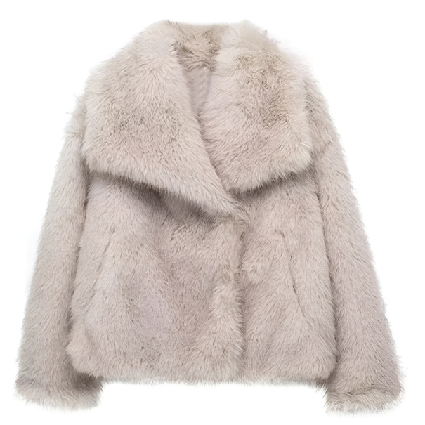 Manteau Élise en fausse fourrure