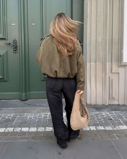 Blouson bomber en suédine “Marion”