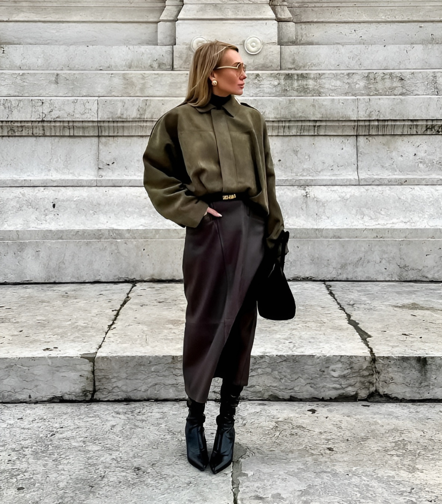 Blouson bomber en suédine “Marion”