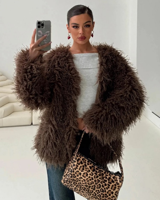 Manteau en fausse fourrure Sabine