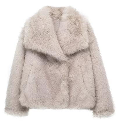 Manteau Élise en fausse fourrure