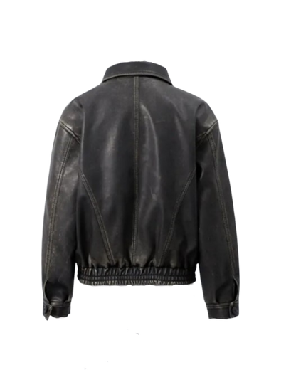 Veste rétro en cuir végan Adèle