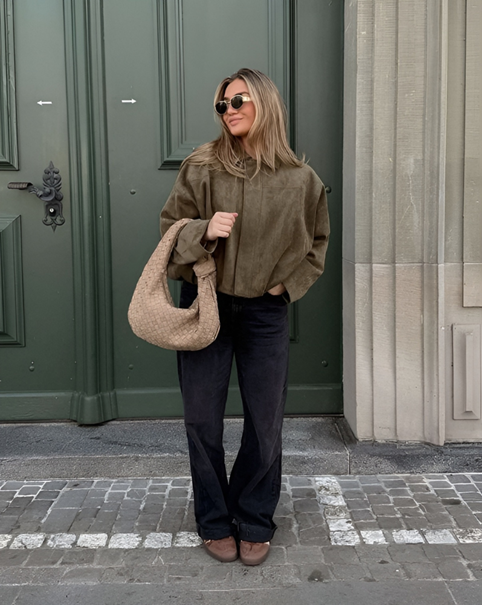 Blouson bomber en suédine “Marion”